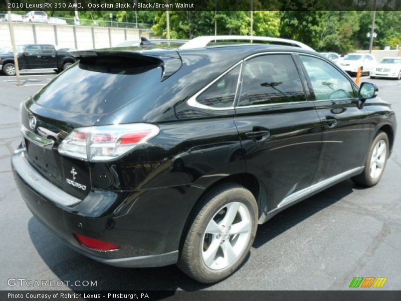 Obsidian Black / Black/Brown Walnut 2010 Lexus RX 350 AWD