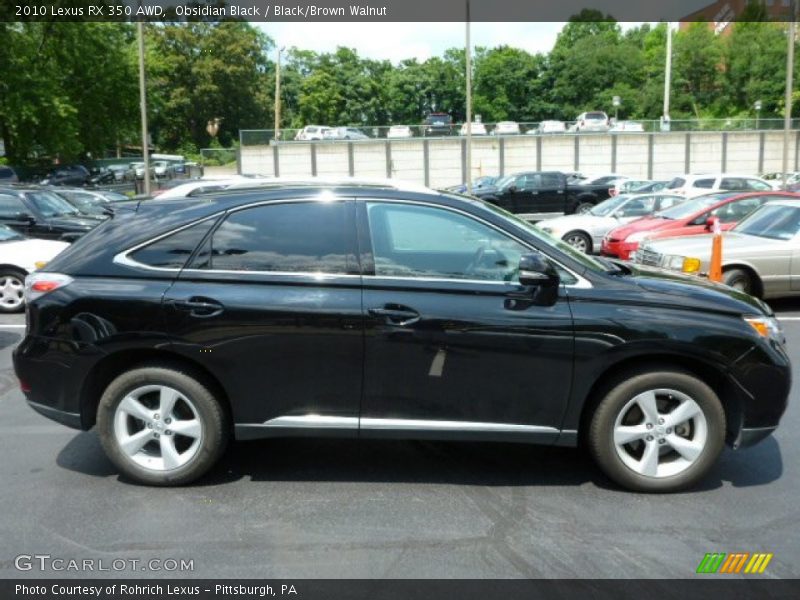 Obsidian Black / Black/Brown Walnut 2010 Lexus RX 350 AWD