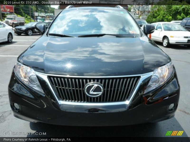 Obsidian Black / Black/Brown Walnut 2010 Lexus RX 350 AWD