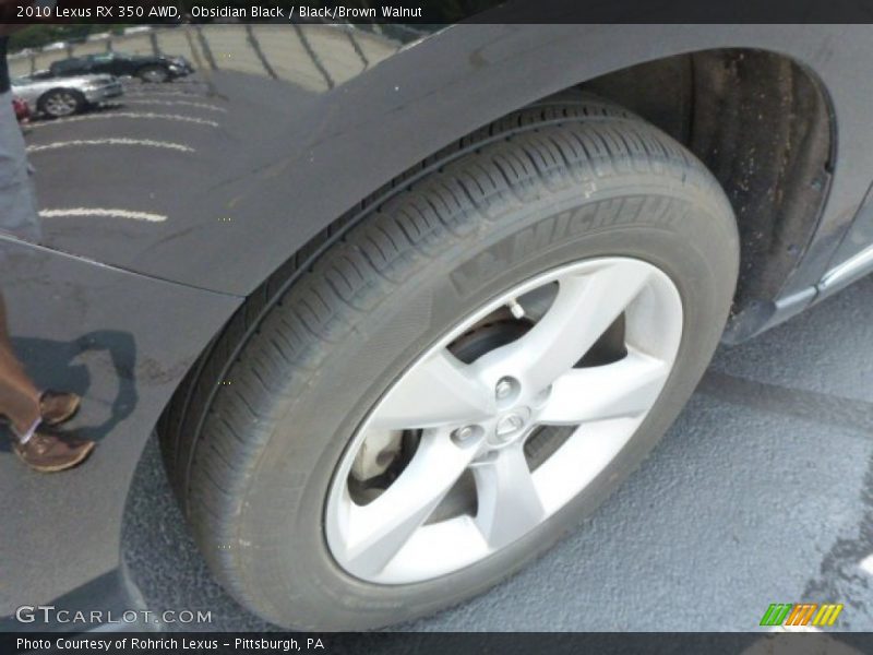 Obsidian Black / Black/Brown Walnut 2010 Lexus RX 350 AWD