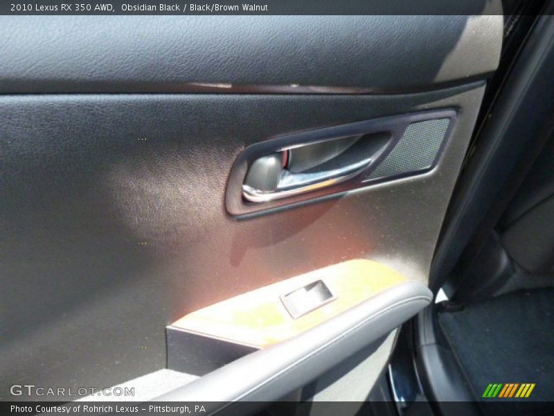 Obsidian Black / Black/Brown Walnut 2010 Lexus RX 350 AWD