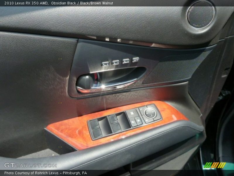 Obsidian Black / Black/Brown Walnut 2010 Lexus RX 350 AWD