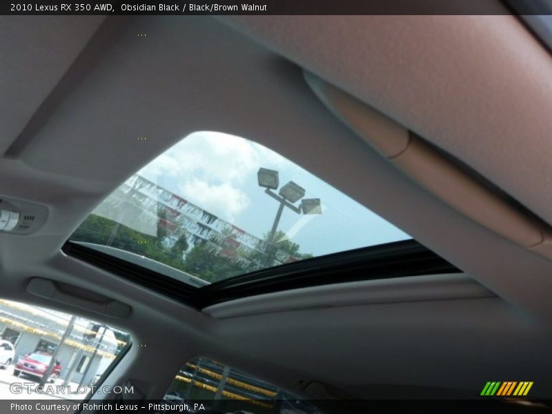 Obsidian Black / Black/Brown Walnut 2010 Lexus RX 350 AWD
