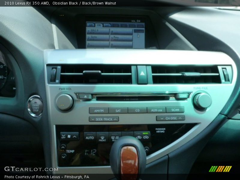 Obsidian Black / Black/Brown Walnut 2010 Lexus RX 350 AWD