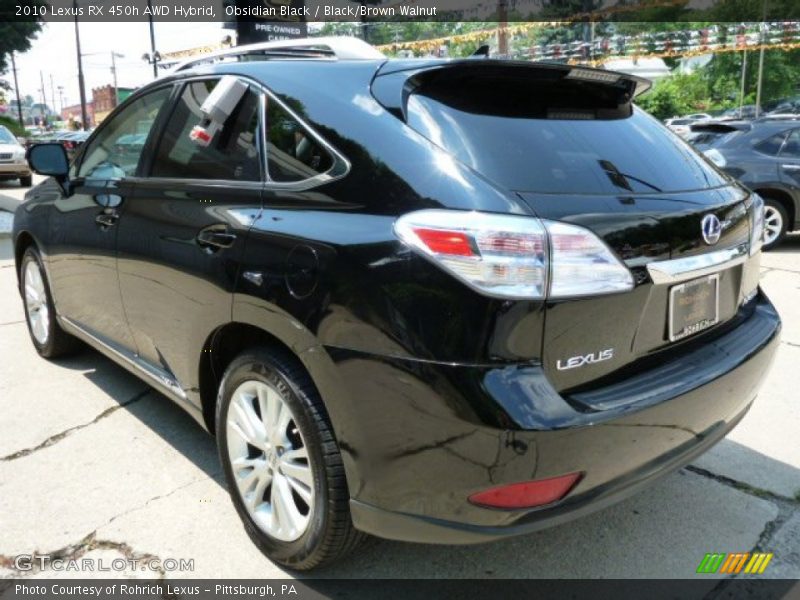 Obsidian Black / Black/Brown Walnut 2010 Lexus RX 450h AWD Hybrid