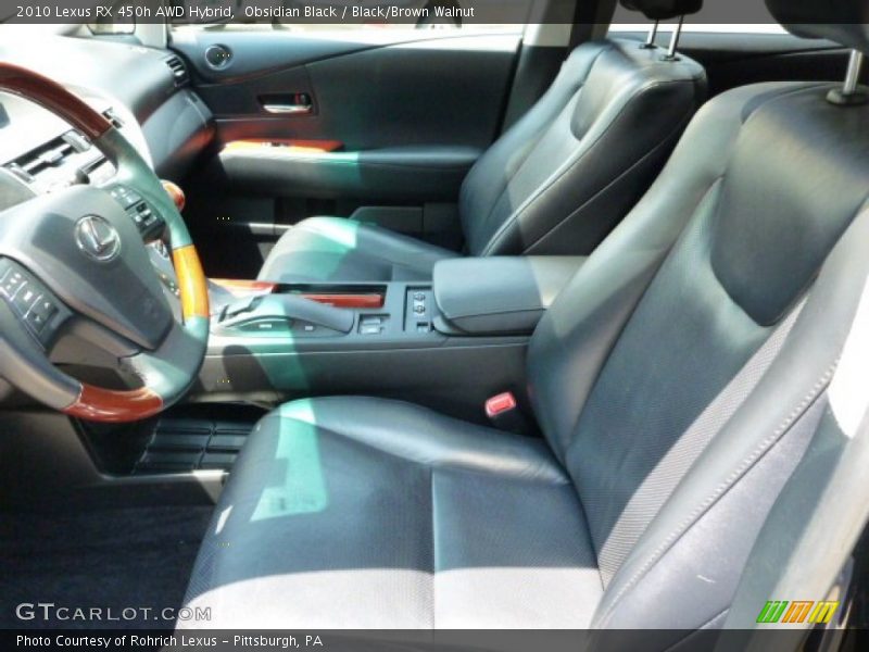 Obsidian Black / Black/Brown Walnut 2010 Lexus RX 450h AWD Hybrid