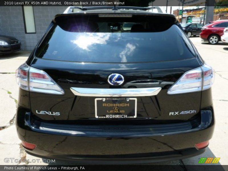 Obsidian Black / Black/Brown Walnut 2010 Lexus RX 450h AWD Hybrid