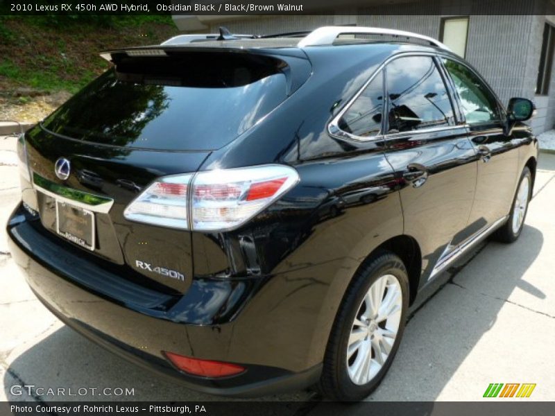 Obsidian Black / Black/Brown Walnut 2010 Lexus RX 450h AWD Hybrid
