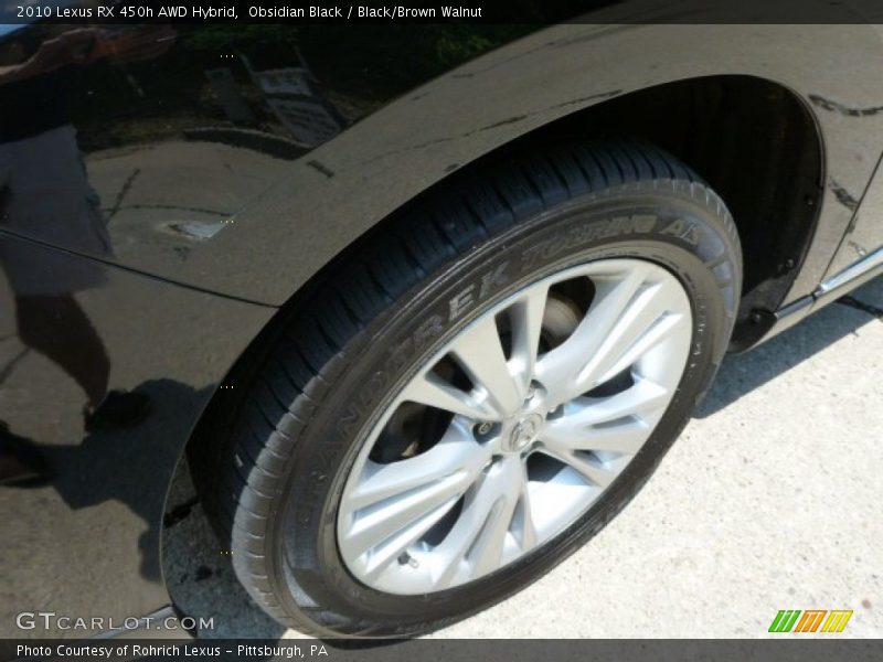 Obsidian Black / Black/Brown Walnut 2010 Lexus RX 450h AWD Hybrid