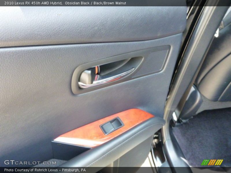 Obsidian Black / Black/Brown Walnut 2010 Lexus RX 450h AWD Hybrid