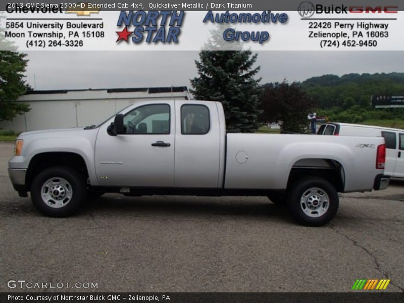 Quicksilver Metallic / Dark Titanium 2013 GMC Sierra 2500HD Extended Cab 4x4