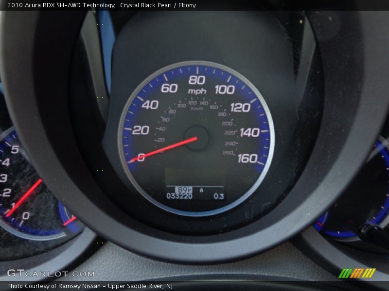 Crystal Black Pearl / Ebony 2010 Acura RDX SH-AWD Technology