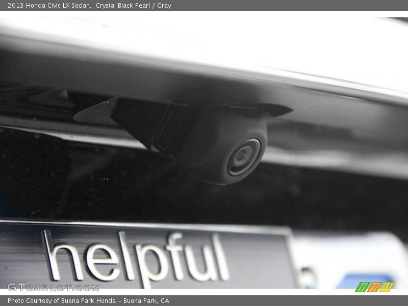 Crystal Black Pearl / Gray 2013 Honda Civic LX Sedan