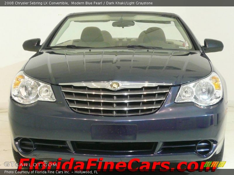 Modern Blue Pearl / Dark Khaki/Light Graystone 2008 Chrysler Sebring LX Convertible