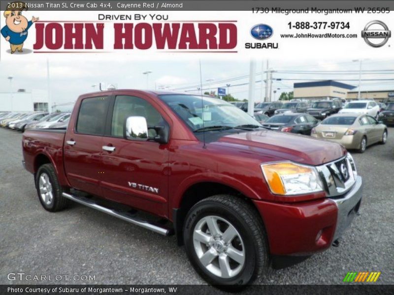 Cayenne Red / Almond 2013 Nissan Titan SL Crew Cab 4x4