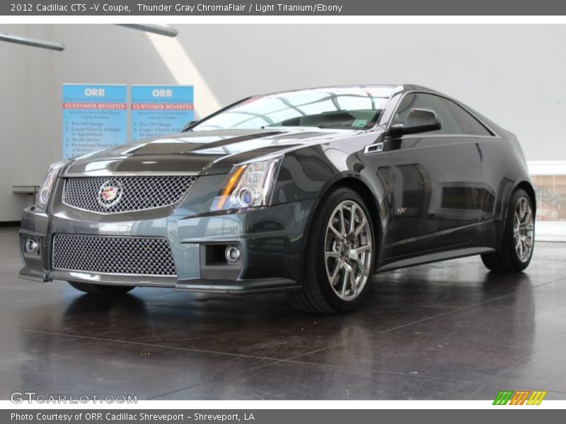 Thunder Gray ChromaFlair / Light Titanium/Ebony 2012 Cadillac CTS -V Coupe