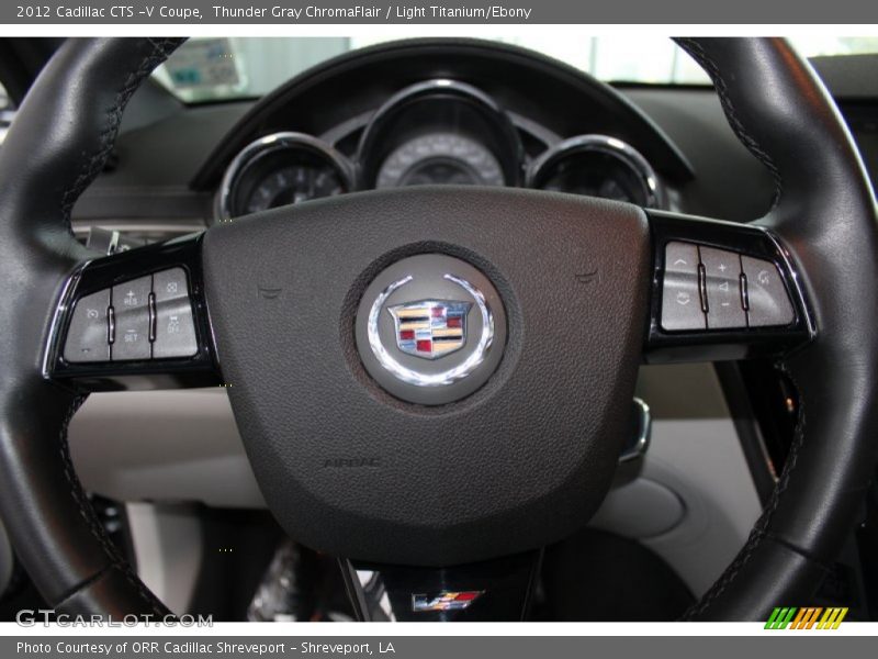 Thunder Gray ChromaFlair / Light Titanium/Ebony 2012 Cadillac CTS -V Coupe