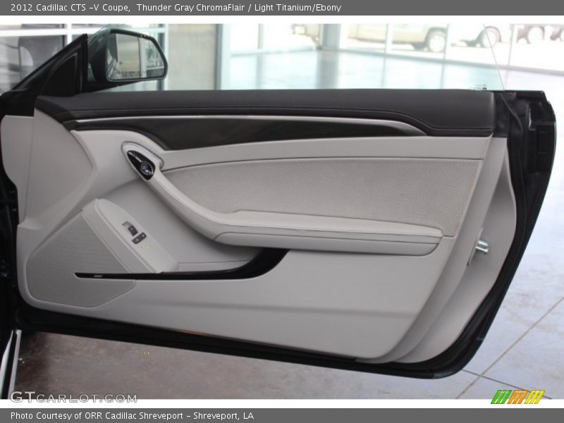 Thunder Gray ChromaFlair / Light Titanium/Ebony 2012 Cadillac CTS -V Coupe