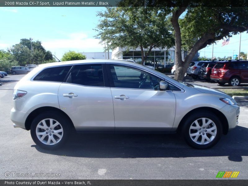 Liquid Platinum Metallic / Black 2008 Mazda CX-7 Sport