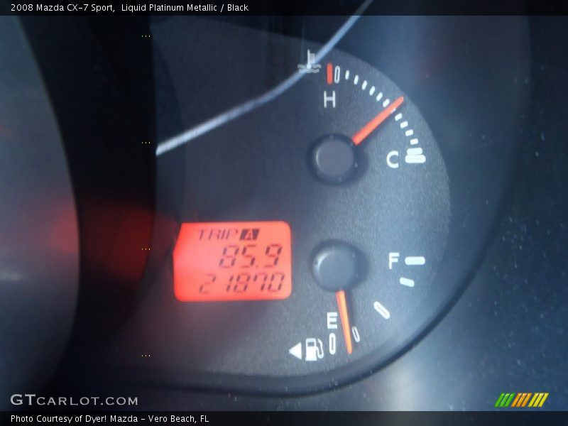 Liquid Platinum Metallic / Black 2008 Mazda CX-7 Sport