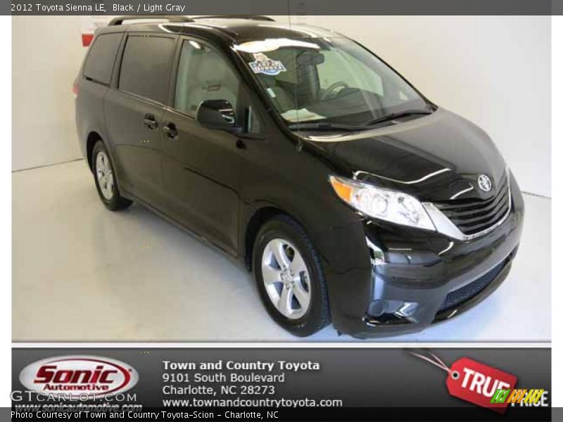 Black / Light Gray 2012 Toyota Sienna LE