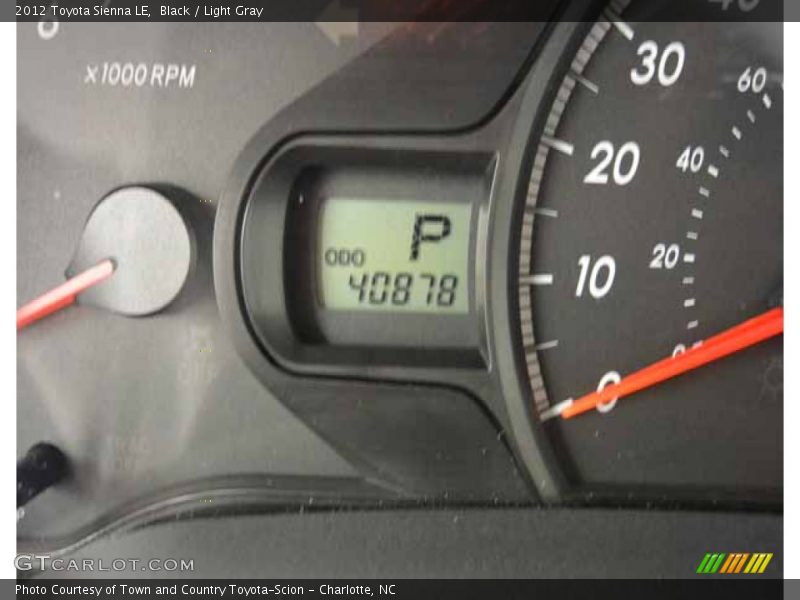 Black / Light Gray 2012 Toyota Sienna LE