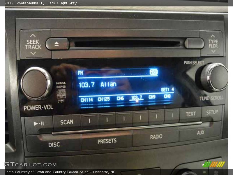 Black / Light Gray 2012 Toyota Sienna LE