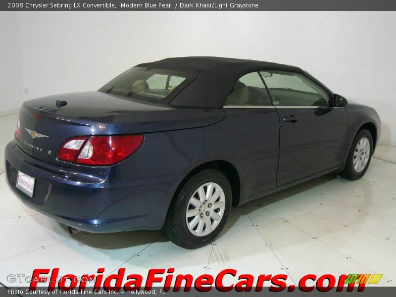 Modern Blue Pearl / Dark Khaki/Light Graystone 2008 Chrysler Sebring LX Convertible
