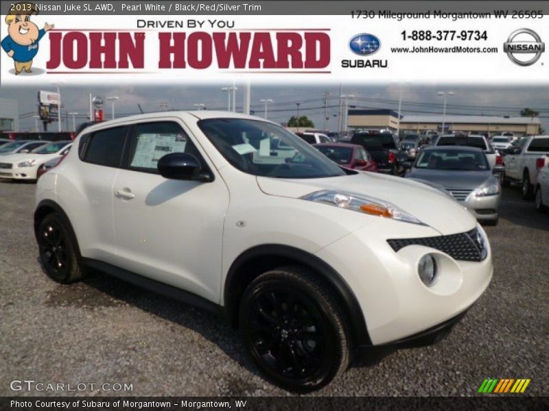 Pearl White / Black/Red/Silver Trim 2013 Nissan Juke SL AWD