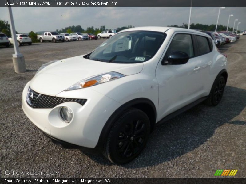 Pearl White / Black/Red/Silver Trim 2013 Nissan Juke SL AWD