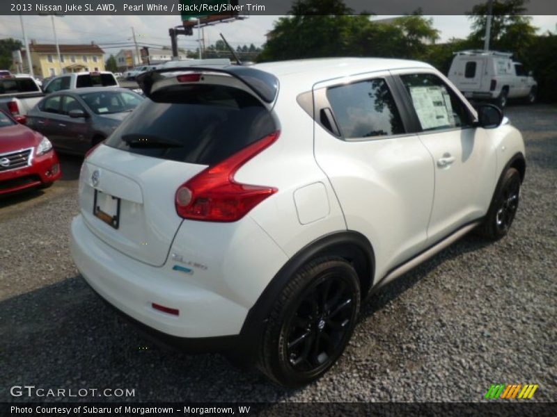 Pearl White / Black/Red/Silver Trim 2013 Nissan Juke SL AWD