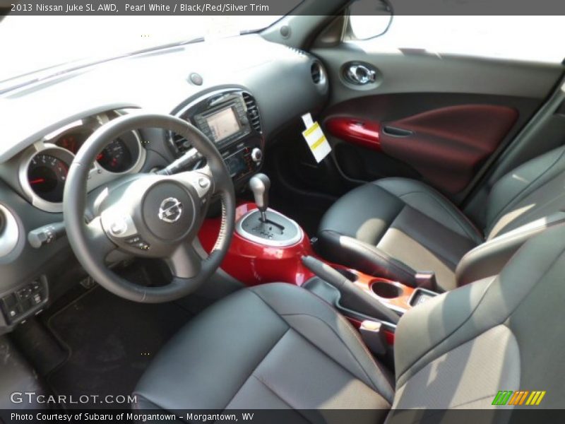 Pearl White / Black/Red/Silver Trim 2013 Nissan Juke SL AWD