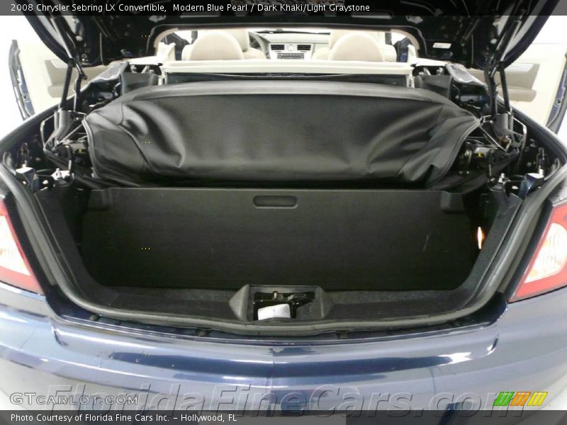Modern Blue Pearl / Dark Khaki/Light Graystone 2008 Chrysler Sebring LX Convertible