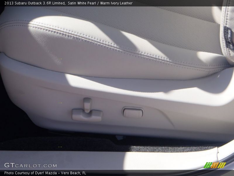 Satin White Pearl / Warm Ivory Leather 2013 Subaru Outback 3.6R Limited