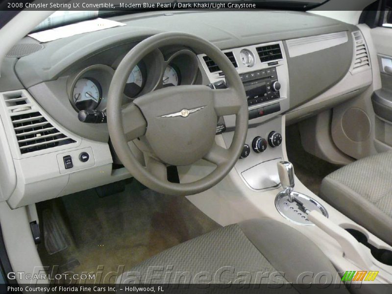 Modern Blue Pearl / Dark Khaki/Light Graystone 2008 Chrysler Sebring LX Convertible