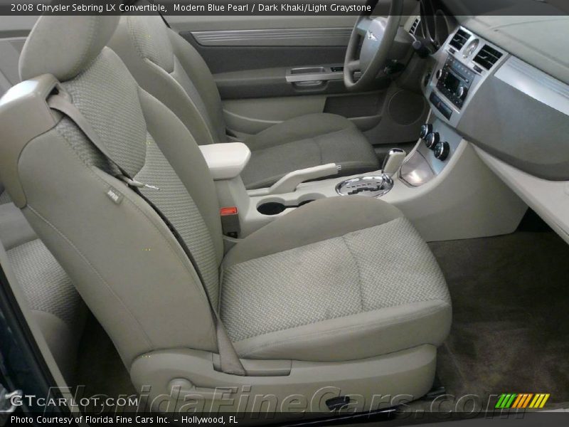 Modern Blue Pearl / Dark Khaki/Light Graystone 2008 Chrysler Sebring LX Convertible