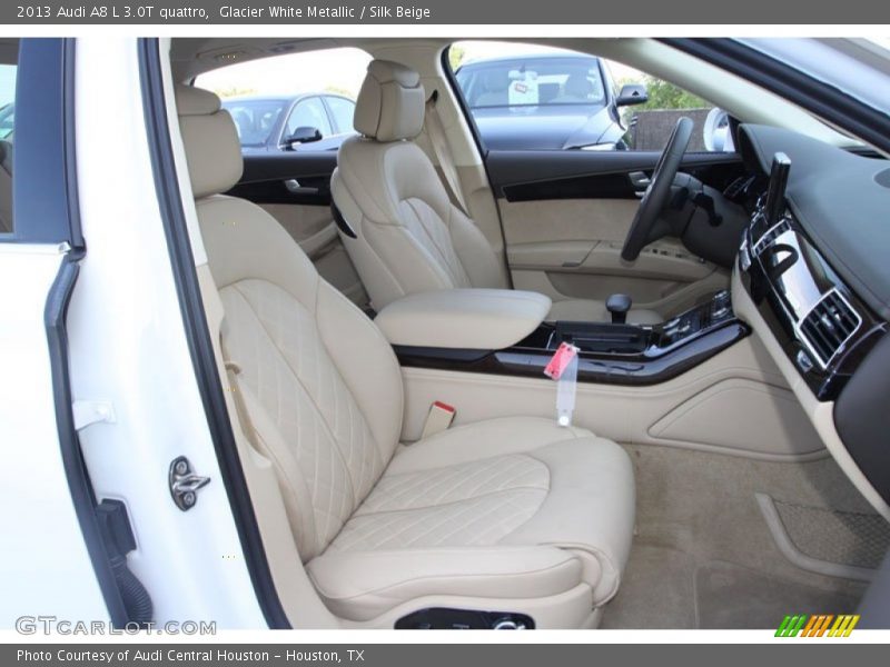 Glacier White Metallic / Silk Beige 2013 Audi A8 L 3.0T quattro