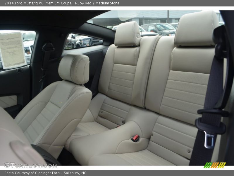 Rear Seat of 2014 Mustang V6 Premium Coupe