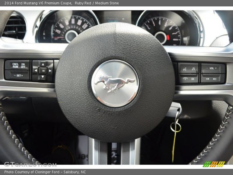 Ruby Red / Medium Stone 2014 Ford Mustang V6 Premium Coupe