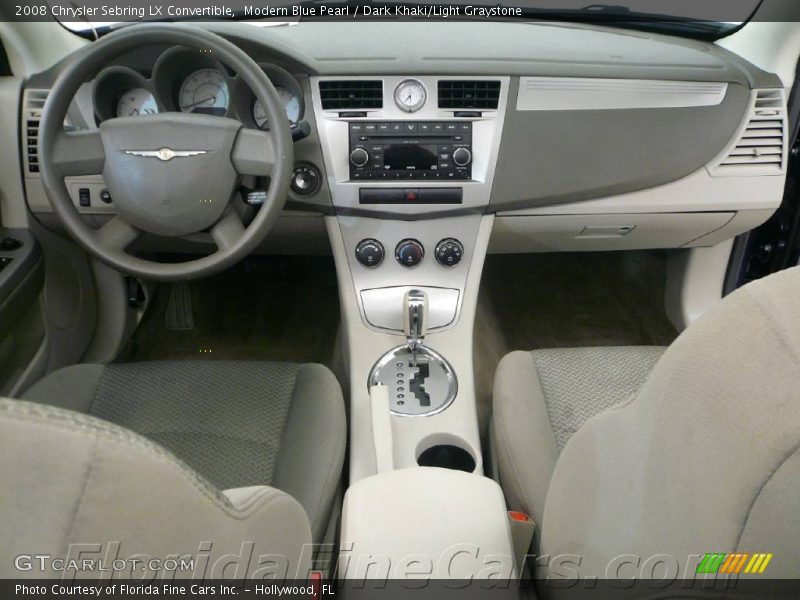 Modern Blue Pearl / Dark Khaki/Light Graystone 2008 Chrysler Sebring LX Convertible