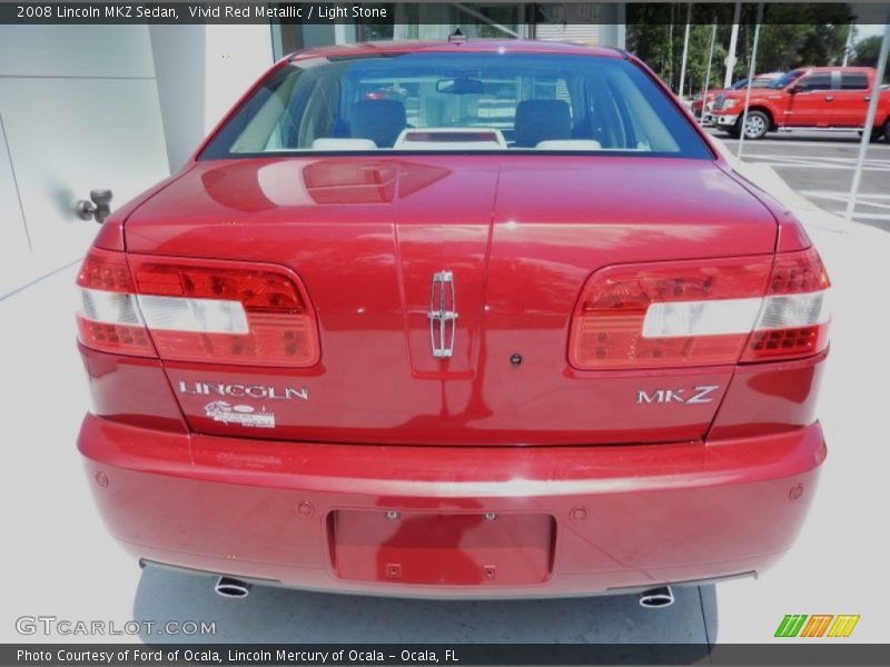 Vivid Red Metallic / Light Stone 2008 Lincoln MKZ Sedan