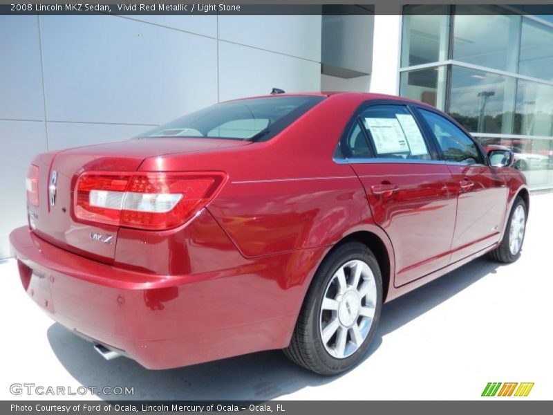 Vivid Red Metallic / Light Stone 2008 Lincoln MKZ Sedan