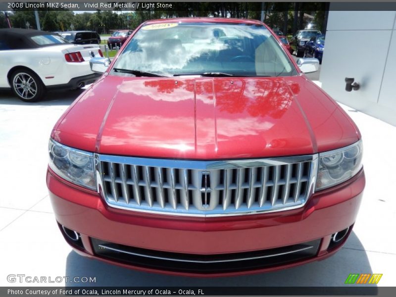 Vivid Red Metallic / Light Stone 2008 Lincoln MKZ Sedan