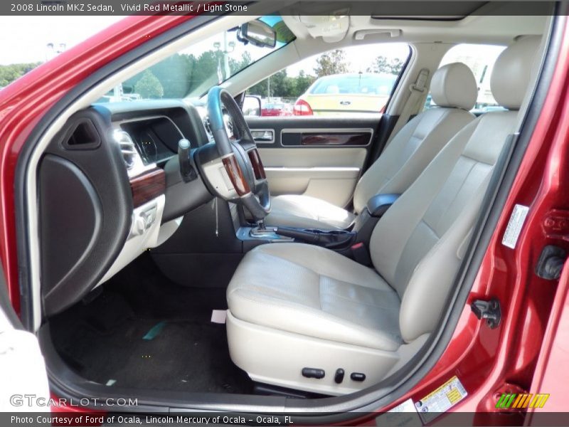 Vivid Red Metallic / Light Stone 2008 Lincoln MKZ Sedan