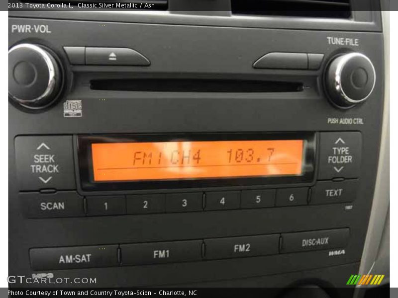 Classic Silver Metallic / Ash 2013 Toyota Corolla L