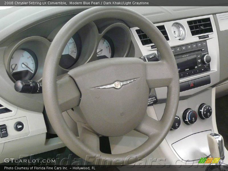 Modern Blue Pearl / Dark Khaki/Light Graystone 2008 Chrysler Sebring LX Convertible