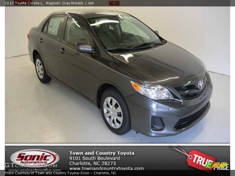 Magnetic Gray Metallic / Ash 2013 Toyota Corolla L