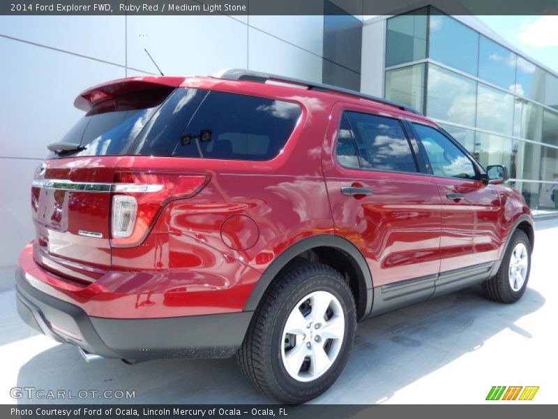 Ruby Red / Medium Light Stone 2014 Ford Explorer FWD