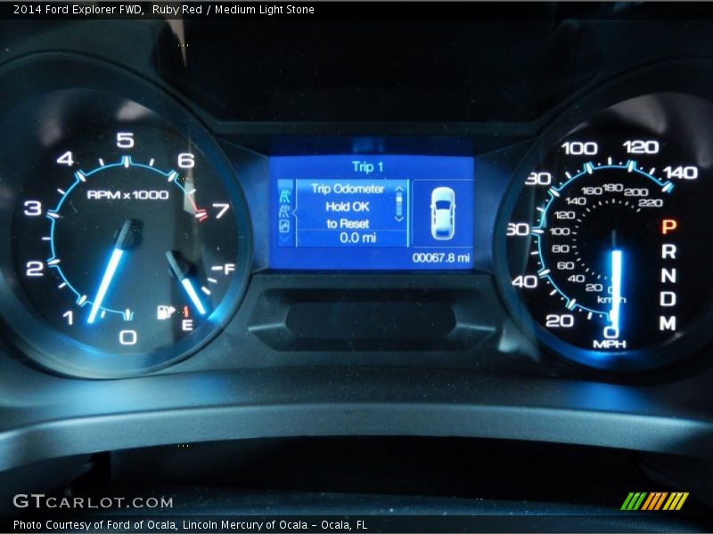 Ruby Red / Medium Light Stone 2014 Ford Explorer FWD