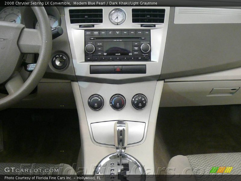Modern Blue Pearl / Dark Khaki/Light Graystone 2008 Chrysler Sebring LX Convertible